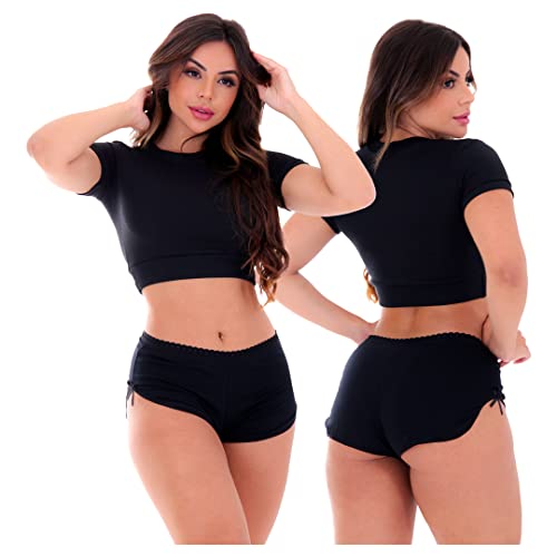 Kit com 10 Shortinhos Bombom Algodão Penteado (XG)