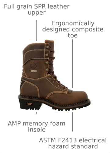 Image of Georgia Boot Men's AMP LT Logger Composite Toe Waterproof Work Boots
