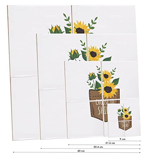 Carreaux céramique décoratifs 15,2x15,2 cm faïence murale tournesol - 3