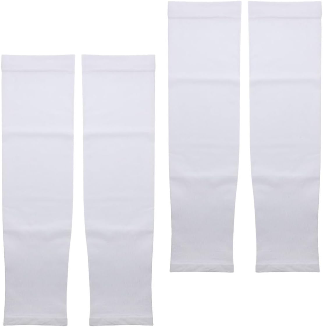 2 Pairs Sun Protection Arm Sleeves for Women, Chinlon Reusable Arm Covers for Outdoor Activities Volleyball, Breathable Cooling Sports Compression Sleeves