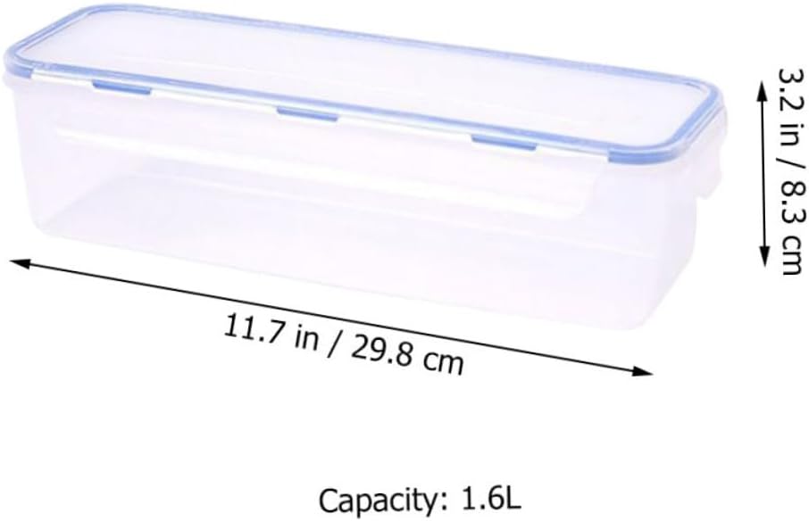 Homoyoyo 2pcs Airtight Rectangle Pasta Storage Containers Lids Food Storage Box for Dried Noodles and Spaghetti Kitchen Organizer for Pasta and Food Preservation