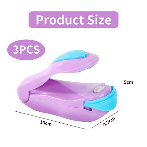 Portable Mini Sealing Household Machine, Handheld Heat Bag Sealer, Mini Heat Bag Sealer Sealing Machine Hand Pressure Heat Sealing Machine for Airtight Food Storage Saver (Purple)