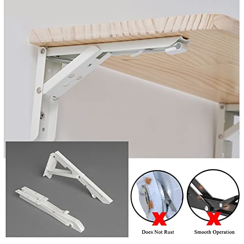 Alfaal Wall-Mounted Table | Collapsible Workbench | Holds Up To 500 Lb | For Study/Bedroom | Home Folding Table For Small Spaces (Color : Wood Grain, Size : 40X20Cm) #TOP4