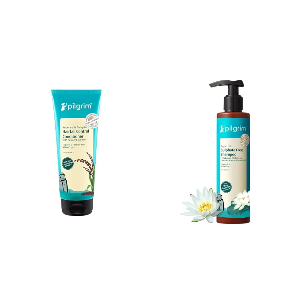 Pilgrim Anti Hairfall Conditioner with Redensyl & Anagain 200ml & Mild Sulphate Free Shampoo (Argan Oil) For Dry Frizzy Hair, Men and Women, No Sulphate No Parab-image-11