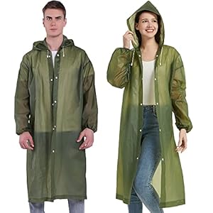 YDYJKI 2 Pack Waterproof Rain Ponchos for Adults-Reusable Emergency Raincoats with Hoodand Drawstring -Lightweight Ponchos