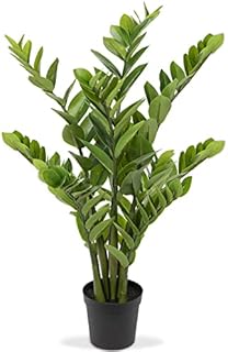 63cm Tall Artificial Plant Calatheas Orbifolia Large Tropical Fake Plants in Pots Decorative Faux Plants Ornata Sanderiana for Home Living Room Office Balcony Hotel Indoor Outdoor Decoration