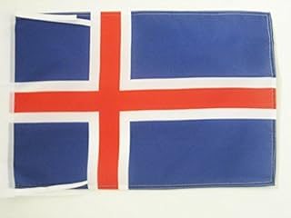 AZ FLAG Iceland Flag 18'' x 12'' cords - Icelander SMALL flags 30 x 45cm - Banner 18x12 in