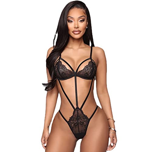 Lingerie érotique ajourée avec effet taille nue pour valoriser les formes