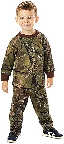 TrailCrest Infant - Toddler Cotton Camo Long Sleeve T-Shirt and Long Pants Set, 4T