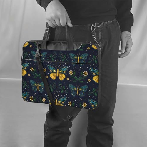 Maletín vintage floral resistente al agua para laptop 13" miniatura 2