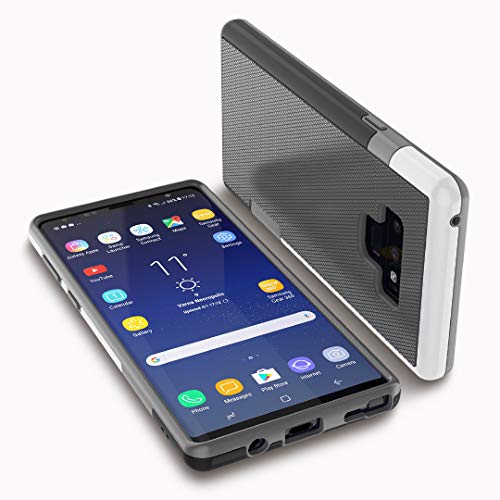 Jeylly for Galaxy Note 9 Case, One-Piece Ultra Slim 3 Color Impact Easy Grip Design Rugged Bumper Shockproof Protective Case Cover for Samsung Galaxy Note 9 (6.4 inch) - Light Gray