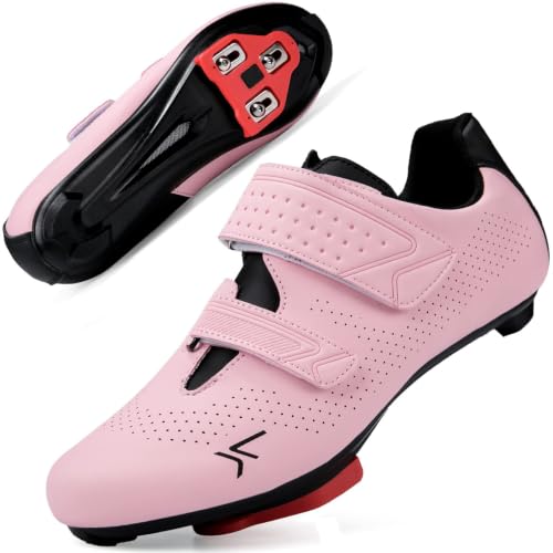 Image of Mens Womens Cycling Shoes Compatible with Peloton Road Bike Riding Bicycle Pre-Installed Delta Cleats