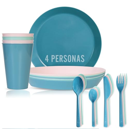 Set Stoviglie Da Picnic E Campeggio Vango Alfresco &ndash; 16 Pezzi, Leggero E Lavabile In Lavastoviglie