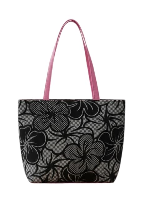 Women's Pu Leather Hand Shoulder Bag Hand Held bag with long Strap Queen Collection (Black Cotton)