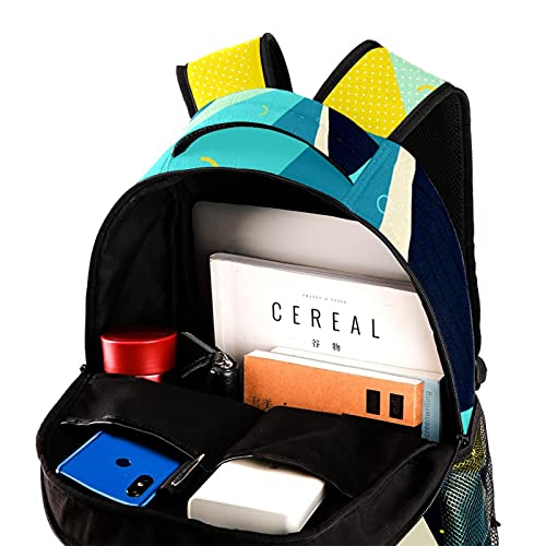 Sac à dos géométrique bleu de voyage pour vos weekends et sorties