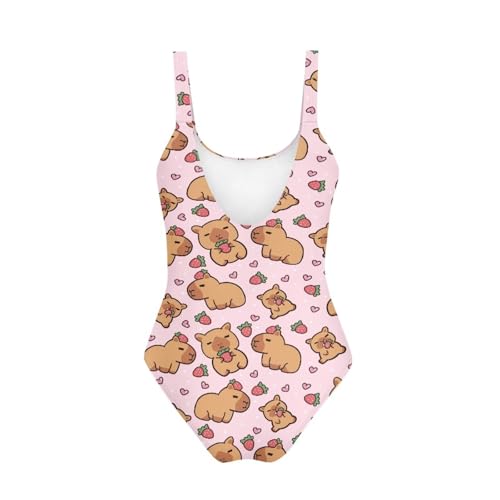 Womens One Piece Tummy Control Swimsuits Teen Girls Bathing Suits Swimwear Breathable Crewneck Girls Monokini2