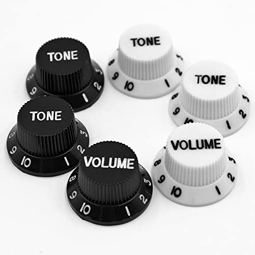 LyfLux Lot de 6 boutons en plastique pour guitare électrique, 2 boutons de contrôle du timbre, pour guitare électrique… - Les Beatles, Paul McCartney, John Lennon, RIngo Starr, George Harrison LyfLux Lot de 6 boutons en plastique pour guitare électrique, 2 boutons de contrôle du timbre, pour guitare électrique… – Image 4