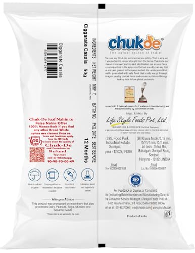 Image of Chukde - Tej Patta 50 Gm (Pack Of 2) - Dalchini Stick 50 Gm (Pack Of 1) - Whole Spices - Combo Pack