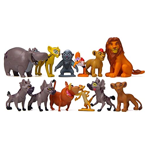 12 Pièces / Anime Personnages De Bande Dessinée La Garde du Lion Roi Kion Simba PVC Figurines d'action pour Enfant Anniversaire Cadeau De Noël 5 Cm