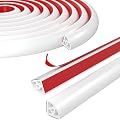 Hzetuu Flexible Quarter Round Molding - 19in Waterproof Self-Adhesive Silicone Trim for Curved Edges, Anti-Collision, Easy DIY Installation, Ideal for All Areas, Especially Bathrooms & Kitchens