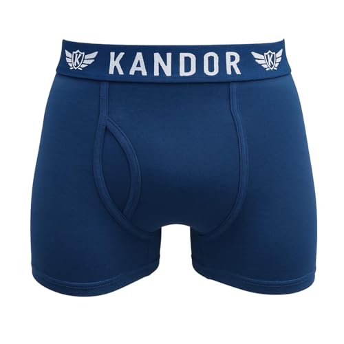 Kandor Bamboo Boxer Shorts for Men Multipack of 5 – Comfortable Breathable Stretch Cotton Trunks in Colour Mix 5 Pack - Eclipse XL - Image 4