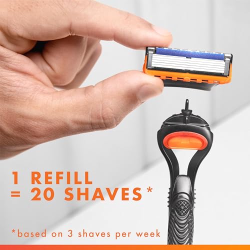 Image of Gillette Fusion5 Mens Razor Blade Refills, 4 Count, Lubrastrip for a More Comfortable Shave