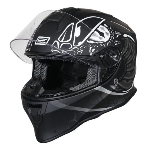 Casque de moto intégral route avec aération performante et norme ECE