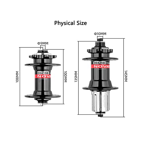 Bibike Novatec D041Sb/D042Sb Hub 28/32/36 Hole Qucik Release Hub Front 100Mm/Rear 135Mm #TOP1