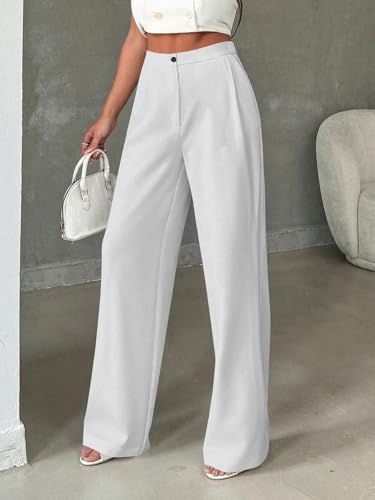 Image of Toochki Trousers for Woman Pants Women's Formal Office Korean | Black Track Pant | Straight | Cotton Spandex Stretchable Trouser | High-Waisted Bottom Wear
