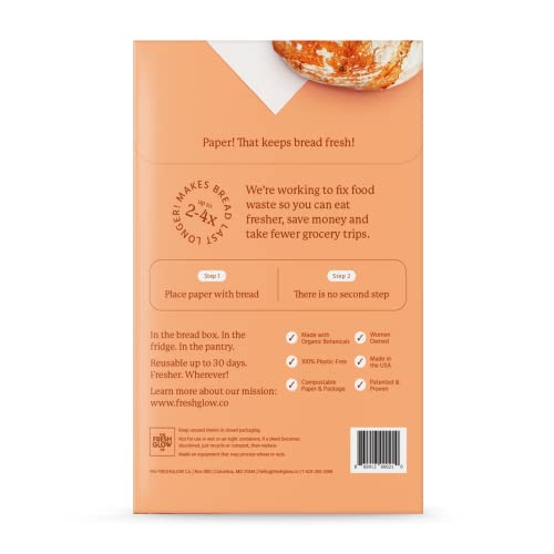 Freshpaper Keep Baked Goods Fresh, 24 Reusable Food Saver Sheets For Bread, Bagels, Muffins, Cookie Storage, Healthy Meal Prep, Bpa Free, 3 (8 Sheet) Packs, Made In The Usa By The Freshglow Co #TOP1