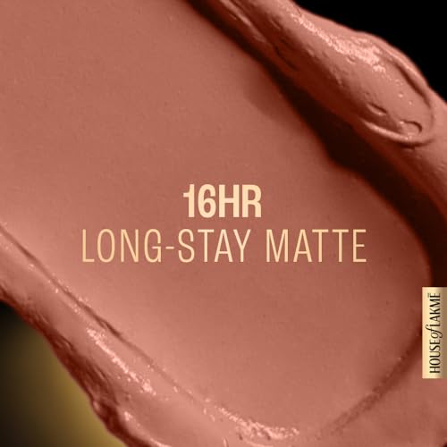 Image of LAKME LAKM Lakme Forever Matte Liquid Lip Colour, Long-Lasting Lipstick, Lightweight & Transferproof, Smudgeproof - Nude Latte 5.6ml | 6Ml (Pack of 2)