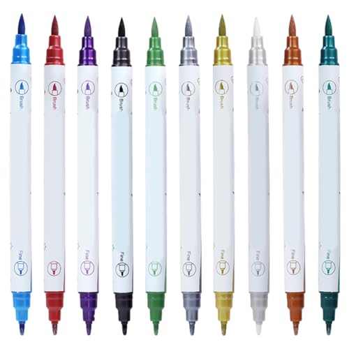 10 bolígrafos de pintura para uñas de doble punta, bolígrafos de graffiti para uñas, herramientas para decoración de uñas, bolígrafos para decoración de uñas