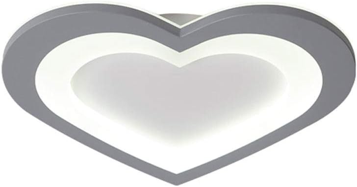 YyqxCeiling Light Simple Modern Led Ceiling Lamp Heart-shaped Bedroom Lamp Balcony Study Living Room Creative Personality Ceiling Light Flush Mount (Color : White light, Size : M)