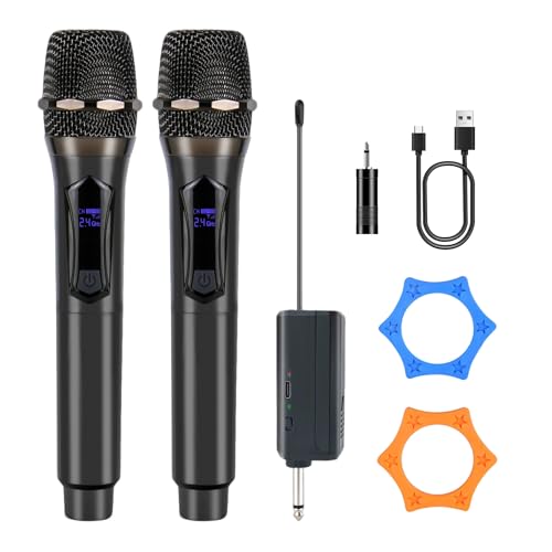 Wireless Karaoke Microphone dynamic Mic Up160ft range handheld plug-and-play design