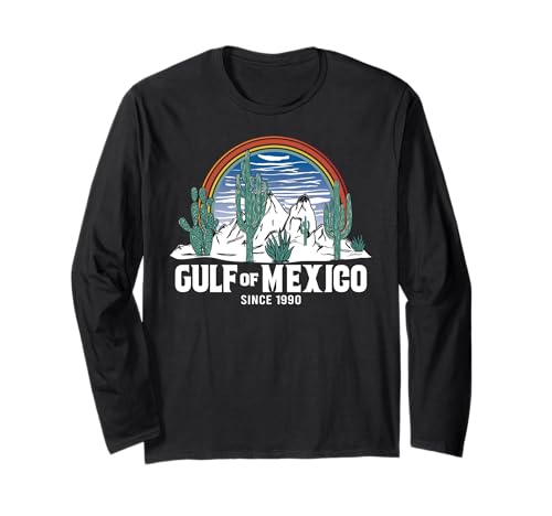 Gulf of Mexico Since 1550 Vintage Desert Gulf of Mexico Maglia a Manica