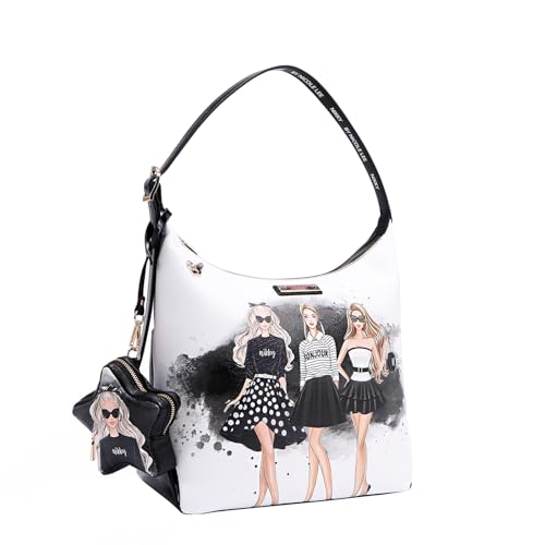 Nicole Lee NIKKY TRIO Shoulder Bag with Coin Purse, Patent Eco Leather2