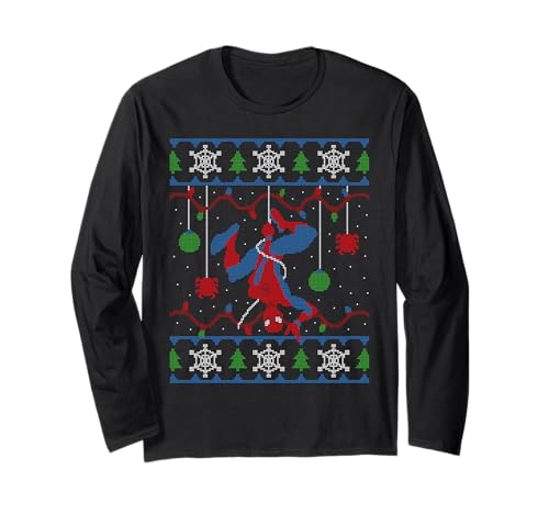 Marvel Spider-Man Upside Down Ugly Christmas Sweater Langarmshirt