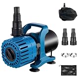 TONGCHANT Pond Pump for Fountain Fish Pond & Waterfall, 600-1800GPH,13ft Lift,...