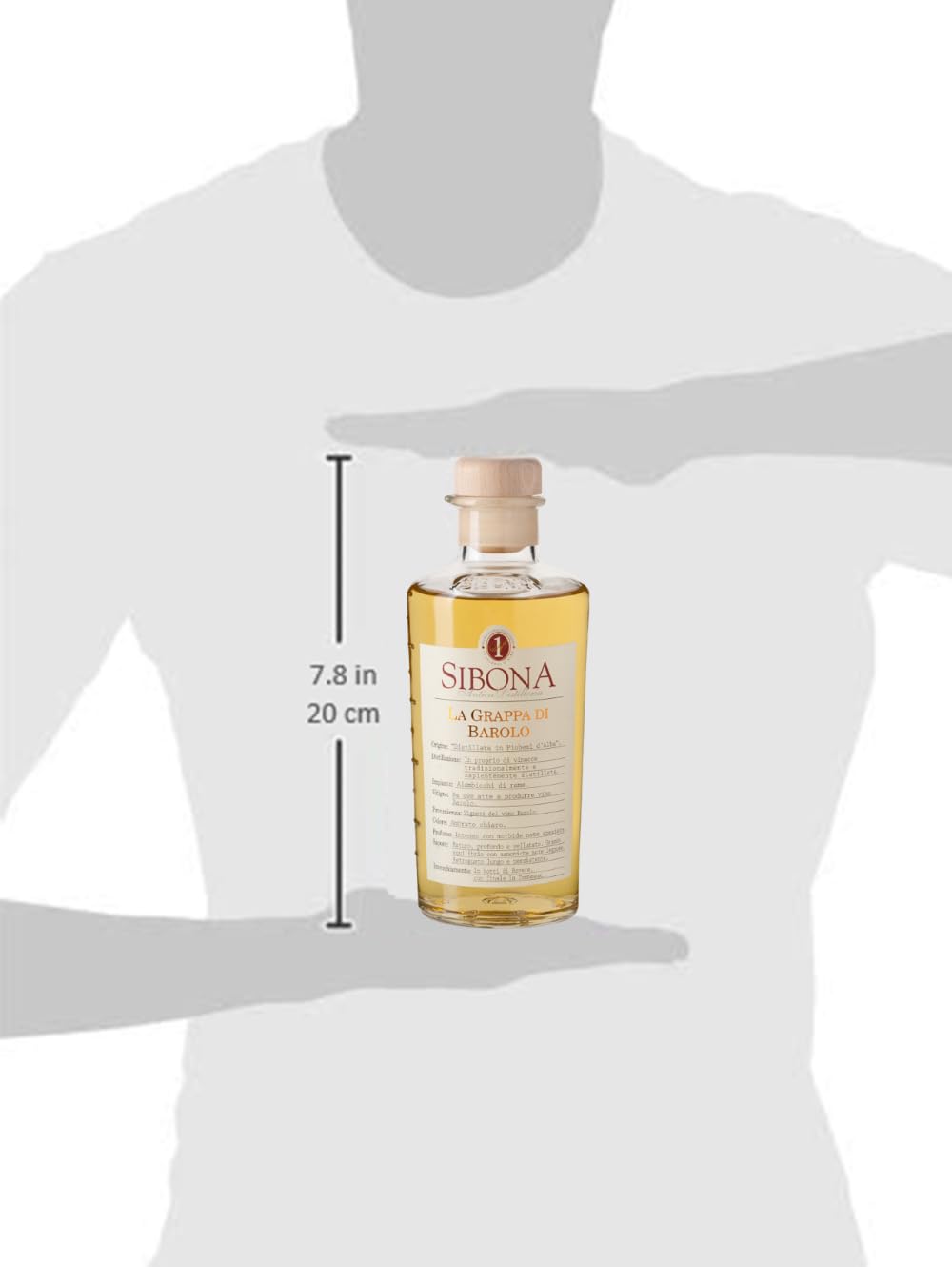 Sibona Grappa di Barolo mit 40% vol. (1 x 0,5l) – Feiner, samtiger Grappa aus Italien