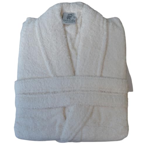 BLANCO NUMERO UNO Albornoz Unisex Trovador Calypso de Algodón 100% - 500 gr - Color Natural (XL)