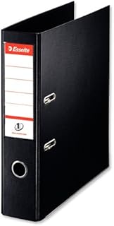 Esselte No. 1 Power Lever Arch File PP Slotted 75mm Spine A4 Black Ref 811370 [Pack 10] [per Pack: 10]