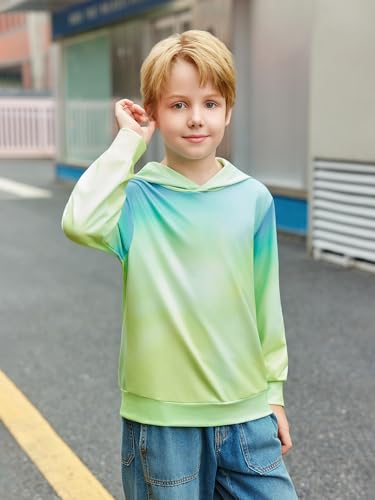 Haloumoning Boys Tie Dye Hoodies Kids Fashion Hooded Sweatshirts Fall Pullover Clothes 5-14 Years2