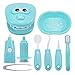9PCS Plastic Simulation Dentist Play Set Medical Kit Pretend Toy for Kids Hygienic Habbit Cultivation Role Play Game for Children 6 Colors (Purple/Pink/Yellow/Green) Simple OPP Bag Packaging (Blue)