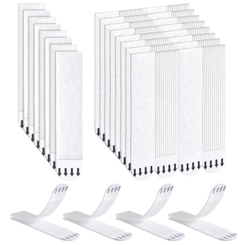 Ainiv 24-Pairs(48 Strips) Adhesive Picture Hanging Strips, 92x19mm Large Hanging Picture Canvas Hanger, Double Side Hook Loop Damage Free Removable Wall Adhesive Strips for Poster Picture Hanger