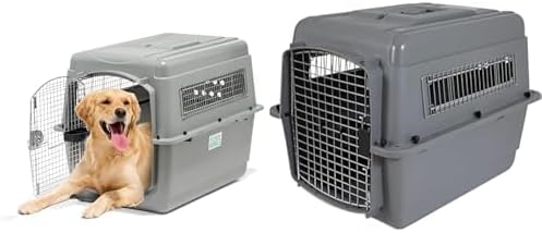 Petmate Sky Kennel Bundle - Airline Approved Dog Crates, 40-Inch for Pets 70-90 lbs & 28-Inch for Pets 15-30 lbs, Heavy Duty Travel Kennels Made in USA