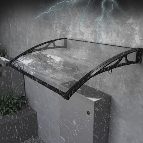 Techo de patio de policarbonato transparente para resguardar la entrada de casa los días de lluvia