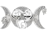 HAQUIL Triple Moon Celtic Knot Hair Clip Vintage Hollow Moon Hair Clip Barrette Jewelry for Women