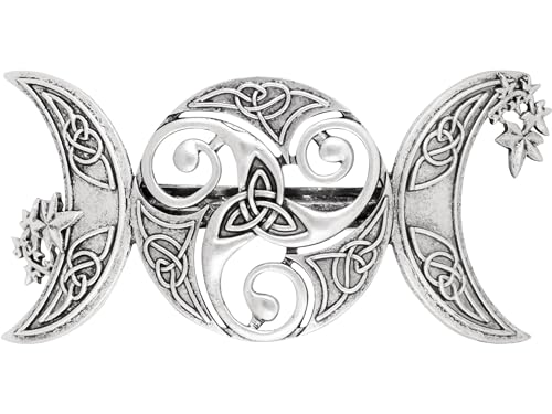 Haquil Triple Moon Celtic Knot Hair Clip Vintage Hollow Moon Hair Clip Barrette Jewelry For Women cover