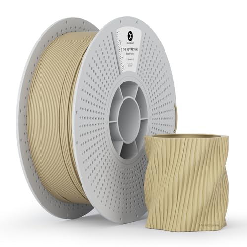 Kexcelled マットPETG つや消しの質感 紙ボビン 3Dプリンターフィラメント素材 1.75mm径 ほとんどのFDM 3Dプリンターに対応 スプール造形材料 寸法精度+/- 0.03mm 正味量1kg(2.5lbs) 温かい黄