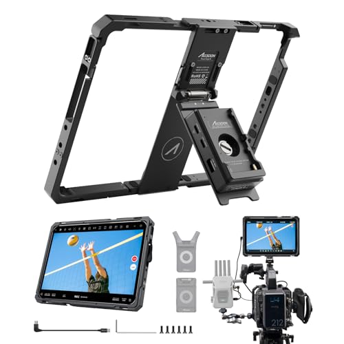 Image of Accsoon PowerCage Ⅱ iPad Case with NP-F Battery Adapter, Protective Case for ipad Gen 7, 8, 9, 10, 11,pad Air 3, 4, 5,6,7 ipad Pro 10.5inch, 11inch (M4 /M5),Use with SeeMo /SeeMo Pro /Nano